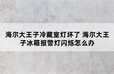 海尔大王子冷藏室灯坏了 海尔大王子冰箱报警灯闪烁怎么办